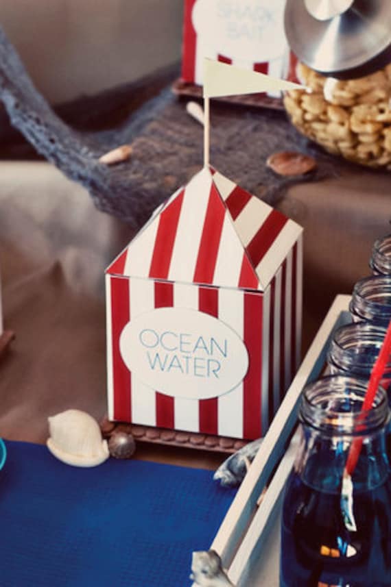 Beach Party Tents and Flags INSTANT DOWNLOAD Printable