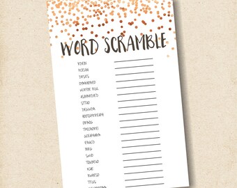 Gold Word Scramble Gamebachelorette Printable Gamesunscramble Wordsrose Confetti Bridal Gold Word Scramble Gamebachelorette Printable Gamesunscramble Wordsrose Confetti Bridal