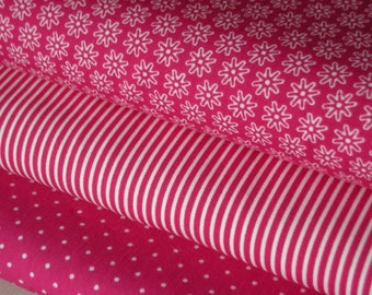 Fabric fuchsia 3 substances 50 x 145 cm