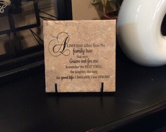 A Limb Has Fallen From The Family Tree, 6" x 6" Ceramic Tile, Home Decor