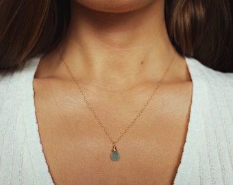 Aquamarine Necklace, Aquamarine Pendant, Aquamarine Jewelry, March Birthstone, Blue Necklace, Something Blue, Aquamarine Crystal Necklace