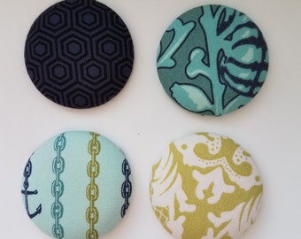 Cute gift for her fridge refrigerator fabric button magnets set for co worker office gift