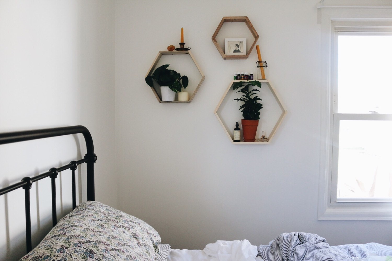 Nesting Hexagon Shelves Made in KC MO USA Geometric