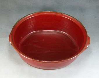 Pottery Casserole Dish Small Red Ceramic Oval Casserole Hand Thrown Stoneware Pottery 2
