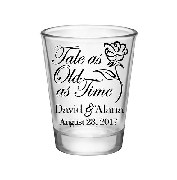 150x Custom Shot Glasses Wedding Favor 1.75 oz Clear Tale