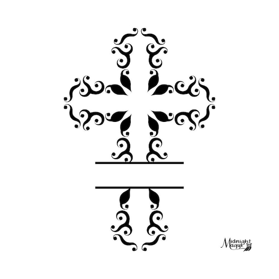 Download Swirl Cross Split Monogram SVG