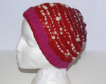 Merino hand spun gradient Red Hat