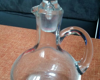 Vintage, Glaskaraffe vermutlich WMF,Mini, 1950er, für Essig oder Öl geeignet