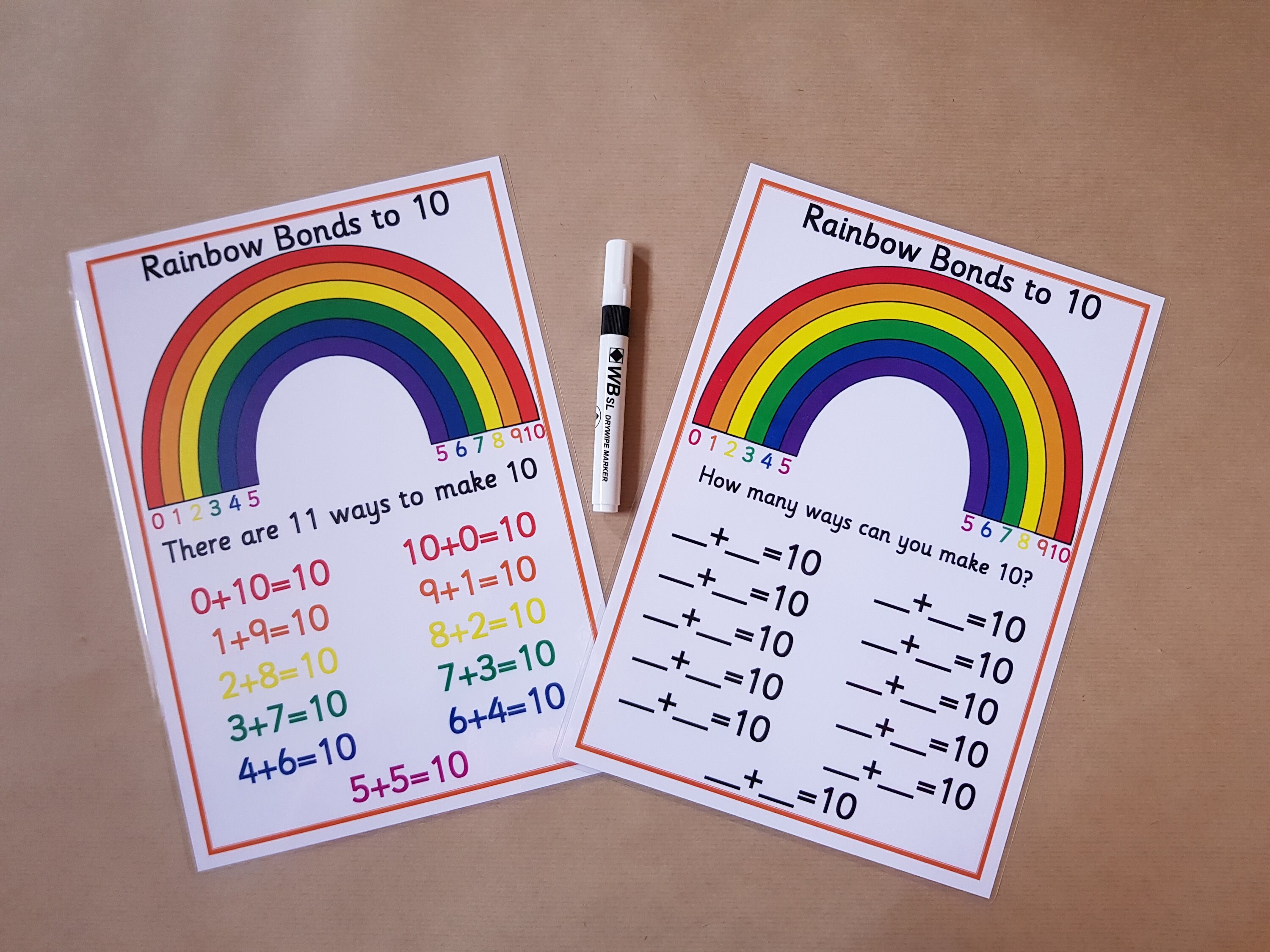 Number Bonds To 10 Poster And Worksheet EYFS KS1 Teaching