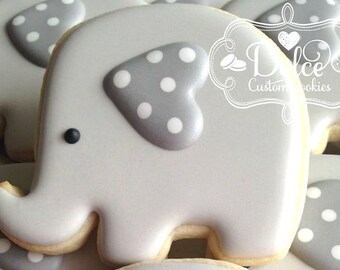 Elephant Baby Shower Cookies
