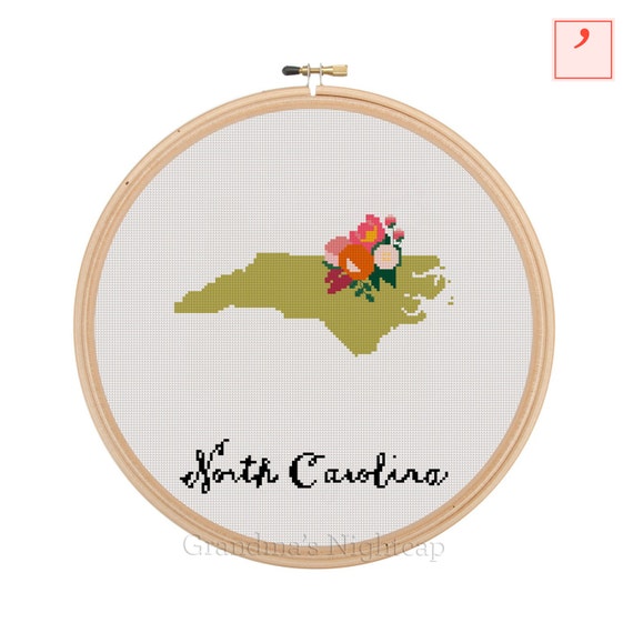 North Carolina Cross Stitch Pattern Modern Cross Stitch