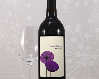 24 Romantic Elegance Personalized Wedding Wine Bottle Labels