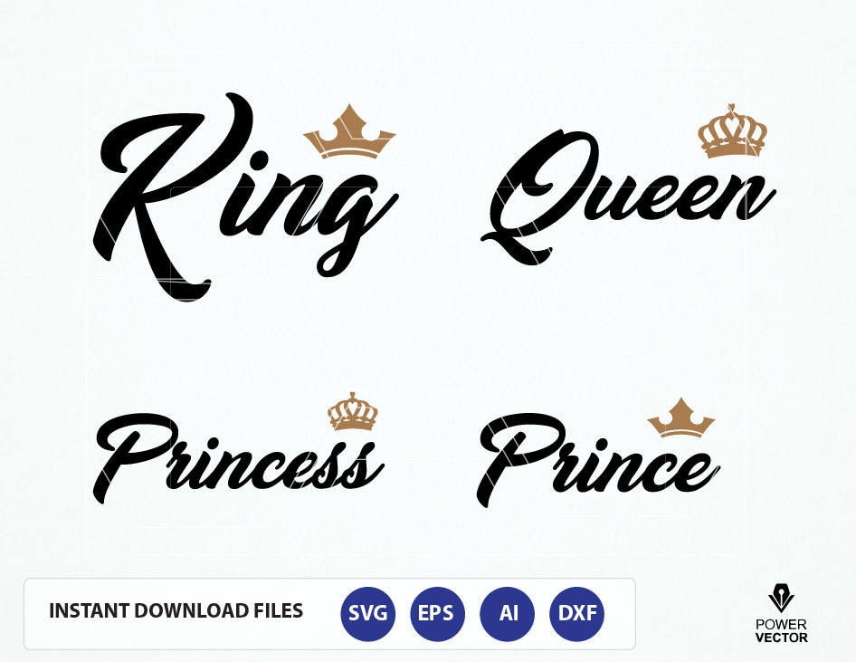 Royal Family T shirt Design Svg. King Queen Prince Princess