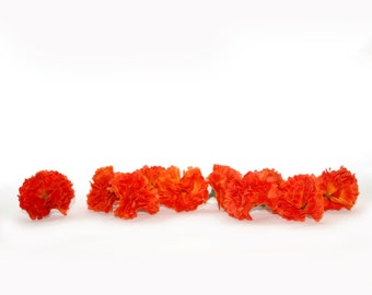 100 Fire Orange Baby Carnations - Artificial Flowers - PRE-ORDER
