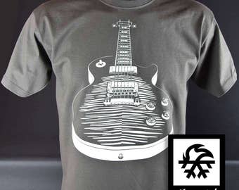 T-shirt Gibson Les Paul guitar rock Illustration by Waveslide