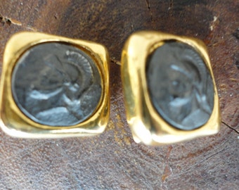 Roman Soldier Vintage Earrings