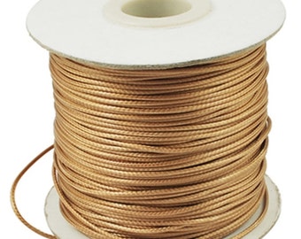 3 Yards Goldenrod Waxed Polyester Faux Leather Cord 1mm
