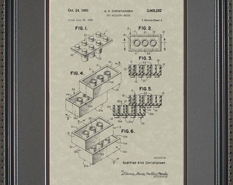 Legos Patent Artwork Gift C5282