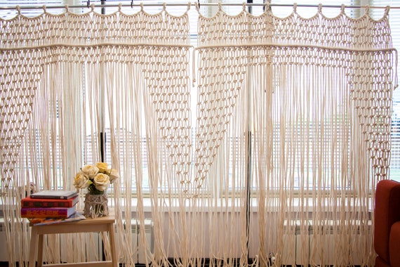 Macrame Curtain Macrame Door Curtain Macrame Wedding