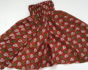 Baby Ali Baba Pants - brown leaves