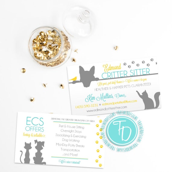 pet sitter business cards