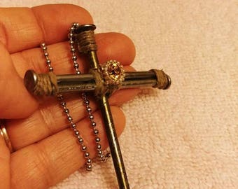 Hand Crafted Nail Cross Accessory