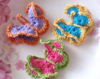3 Crochet Butterflies YH - 064-03