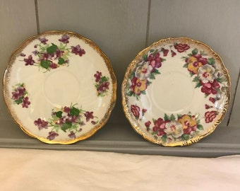 Beautiful Vintage Mismatched Saucers
