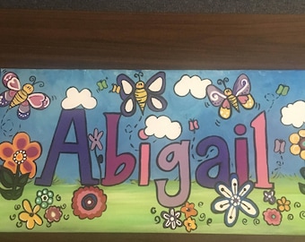 flowers and butterflies and baby name
