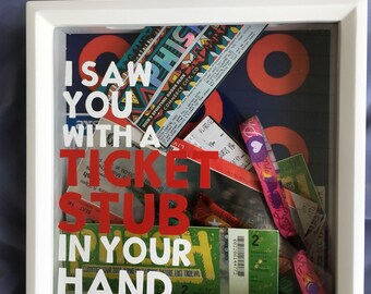 Phish Ticket Stub Frame Box Phan Art with slot