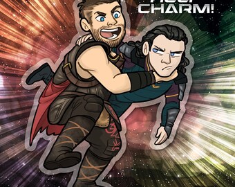 Thor Ragnarok Loki GET HELP acrylic charm keychain with space glitter acrylic