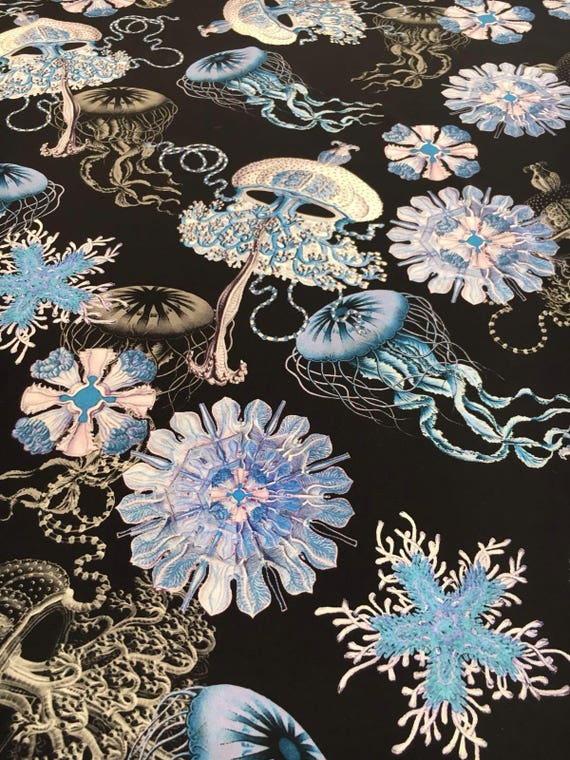 SILK Fabric by the Yard Printed Silk Fabric Floral Print