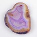 Banded Onyx Lilac Purple Agate Natural Slice Pendant - Size:47x36x5mm - Energy Enhances Mental Function, Remove Negativity + More!