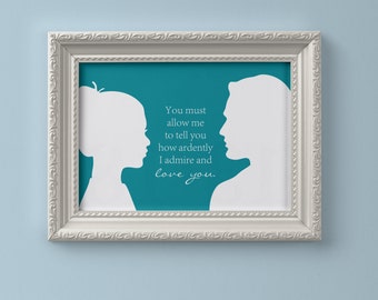 Jane Austen Pride and Prejudice Poster Print
