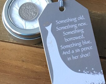 Six Pence Coin Wedding Gift, lucky sixpence, sixpence coin, bride gift, sixpence tradition, sixpence gift, Irish sixpence, wedding coin