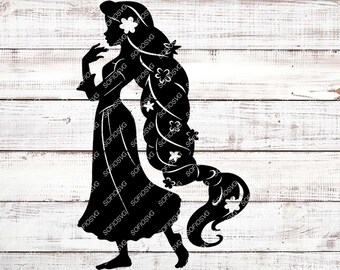 Rapunzel Svg Files - Disney Princess Svg - Princess Rapunzel Png Files - Clipart - Svg For Cricut - Silhouette - Vector Graphics - DXF - EPS