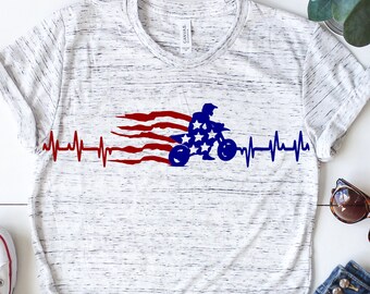 Motocross svg, American flag svg, Heartbeat svg, Dirt bike svg, Motorcycle svg, Distressed svg, SVG, DXF, eps, png, pdf, Shirt, Usa flag svg