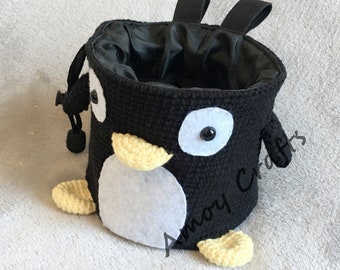 AmoyCrafts Penguin Crochet Chalk Bag