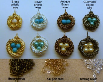 Bird Nest Necklace, Nest Necklace, Mothers Day Necklace, Bird Nest, Mommy Necklace, Mother of the Bride, femmart