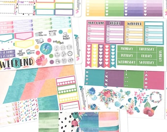 Rainbow Paint - Weekly Planner Kit - Planner stickers for Erin Condren Planners, Happy Planners and much more!