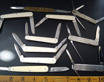 George Ibberson Sheffield 1930's Penknives 10 knifes in total