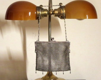 Dads Grads Sale H C & C German Silver Mesh Kisslock Bag - Vgc