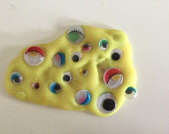 Google eye slime! Crunchy slime