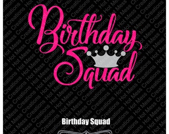 Download Birthday squad svg | Etsy