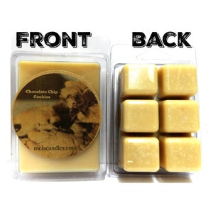 Chocolate Chip Cookies- 3.2oz pack of Soy Wax Tarts, Mels Melts, Soy wax scent cubes Perfect for all wax burners