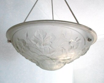 French Lamp Shade, Ceiling Light Shade, Glass Lampshade, French Vintage Glass, Glass Light Shade, Ceiling Lighting, Ceiling Lampshade