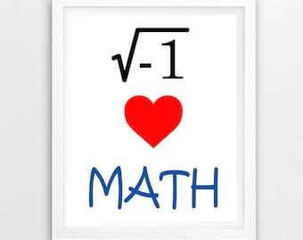 I Heart Math Pin Math teacher gift | Etsy