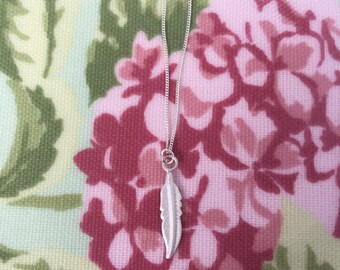 Sterling Silver Feather Pendant with Chain.