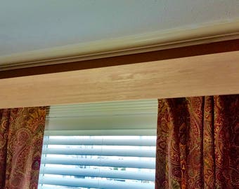 Window Cornice - Crown Option - Solid Hardwood - Built To Any Size