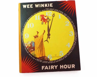 Wee Winkie Fairy Hour 1928 Charles E Graham Hardcover Dust Jacket First Edition Uncommon Fairy Tale Collection Cool Color Chromolithographs